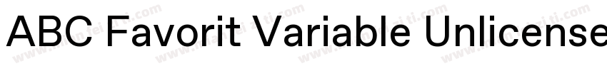 ABC Favorit Variable Unlicensed Trial字体转换